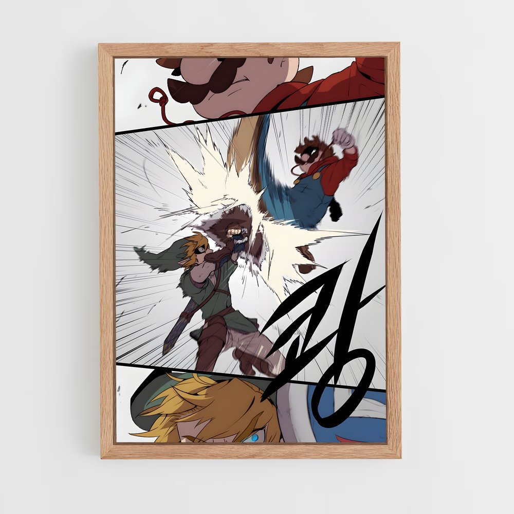 Poster Super Smash Entertainment Édition chic – affiche Super Smash Bros (vue 4)